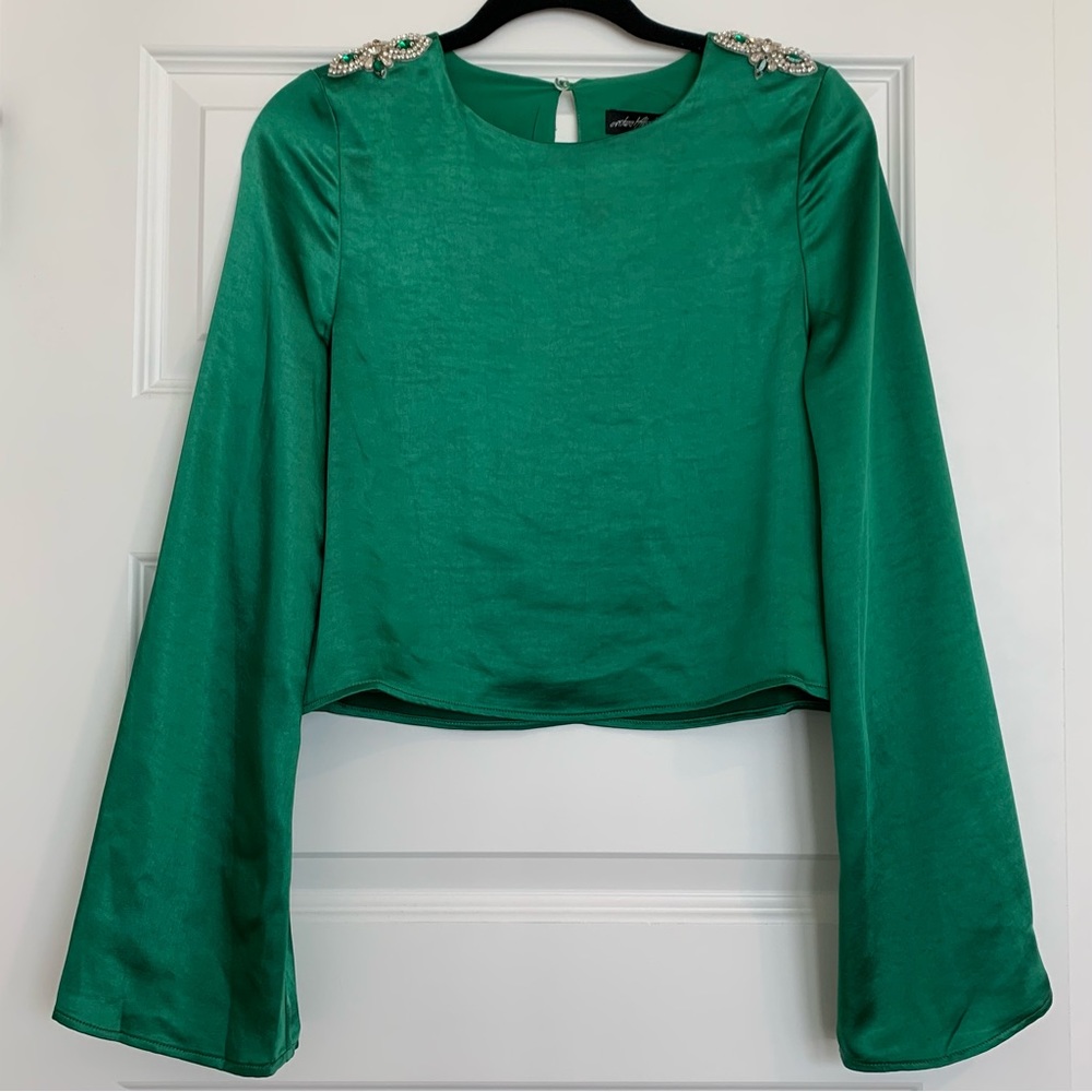NWT Trendy Trunk Emerald Shine Blouse